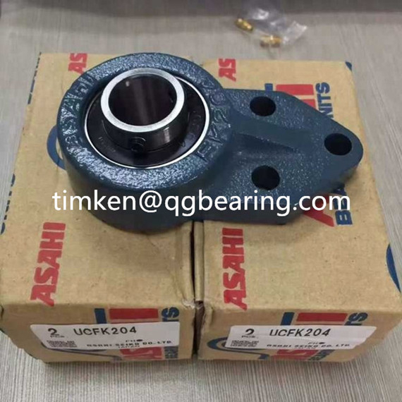 ASAHI bearing UCFK204 three bolt flange bracket unit
