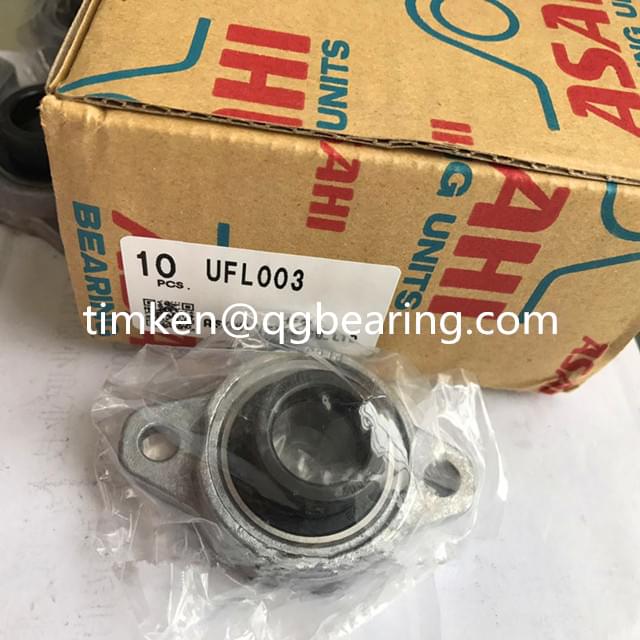 ASAHI bearing UFL003 bearing unit with eccentric collar silver series