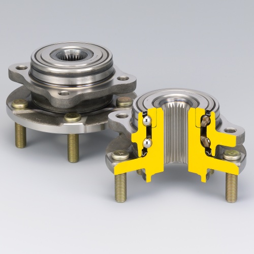 ball type wheel hub unit with flange